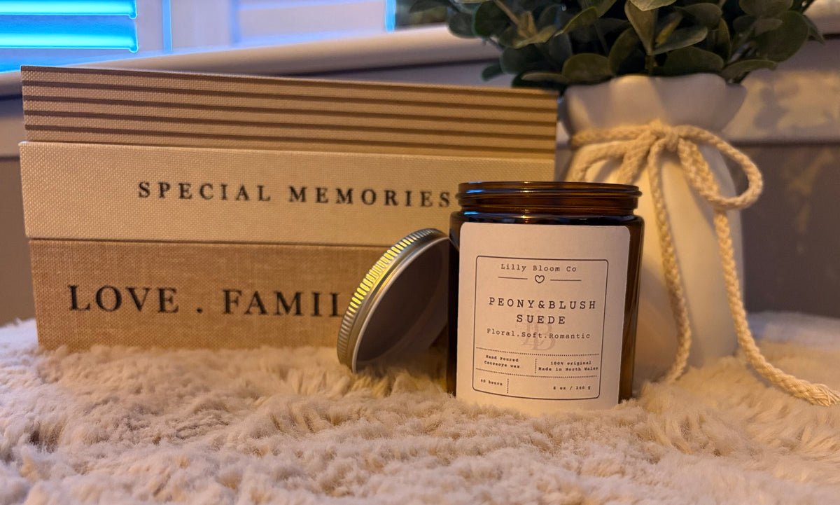 Peony Blush & Suede Candle