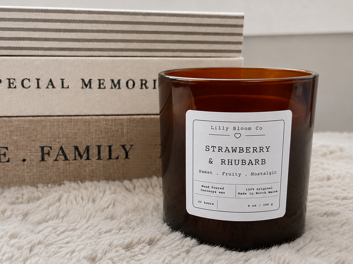 Strawberry & Rhubarb Large Candle